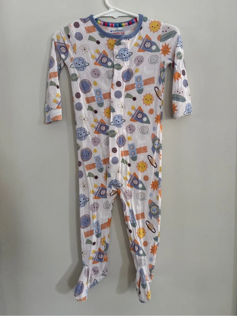 Magnetic Me 9-12 Months Lets Rocket Modal One Piece Footie Pajamas